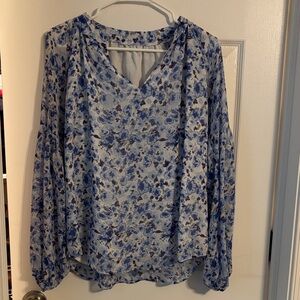 Floral Blue Women's Top